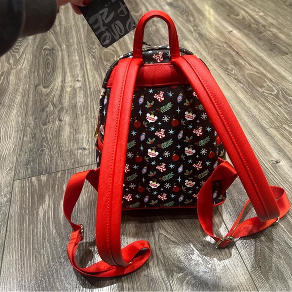 NWT! Loungefly Disney Mickey Mouse Ornament Holiday Mini Backpack - Picture 2 of 6